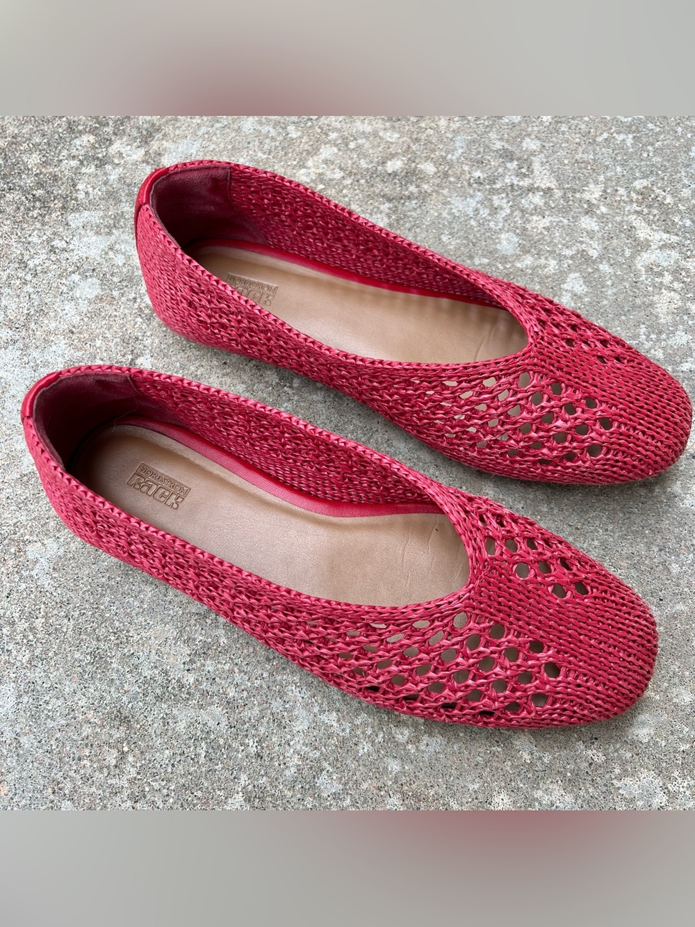 Red Woven Flats - Picture 5 of 11